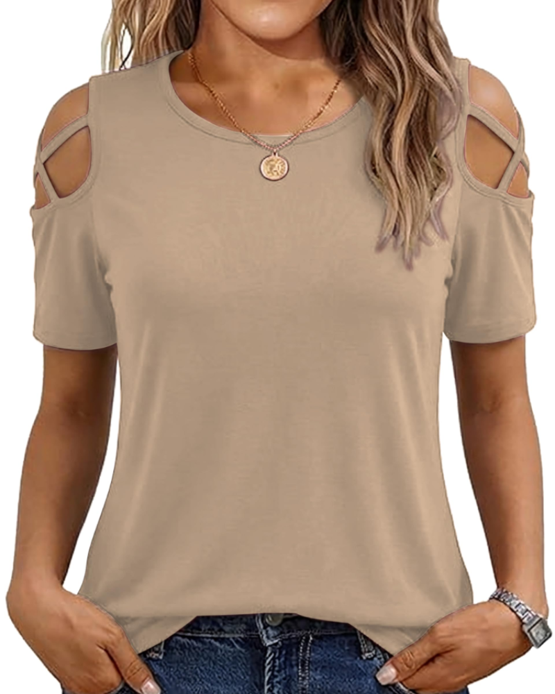 Vina Top Femme – Off-Shoulder T-Shirt, Flowing High-Low Cut & Trendy Summer Style