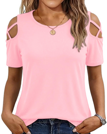 Vina Top Femme – Off-Shoulder T-Shirt, Flowing High-Low Cut & Trendy Summer Style