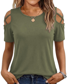Vina Top Femme – Off-Shoulder T-Shirt, Flowing High-Low Cut & Trendy Summer Style