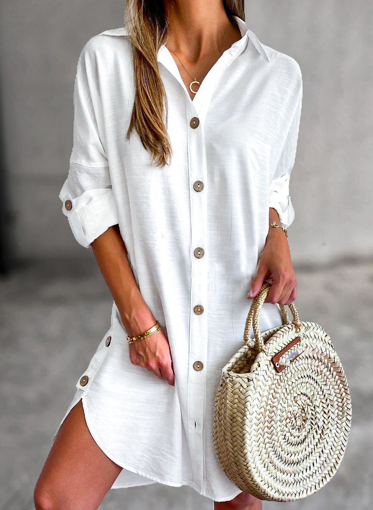 Nova Dress Shirt Woman – Lightweight Summer Dress with Casual Elegance and Loose Fit