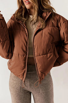 Mallory Short Puffer Jacket for Women – Oversized Winter Coat with Warm High Collar