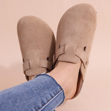 Leana Sabots Femme – Slip-on Suede with Adjustable Buckle & Anatomical Comfort Sole