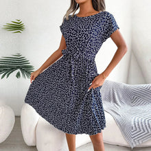 Julia Robe Summer Woman – Light Floral Dress with Loose Fit & Scoop Neckline