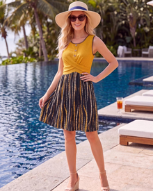 Emma Summer Dress for Women – Sleeveless Bohemian Dress with Floral Print and Pockets