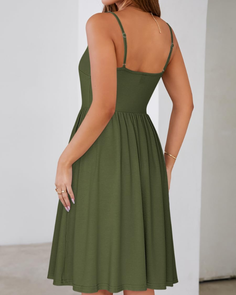 Reese Women's Summer Robe – Adjustable Straps, Ruched Waist & Pockets