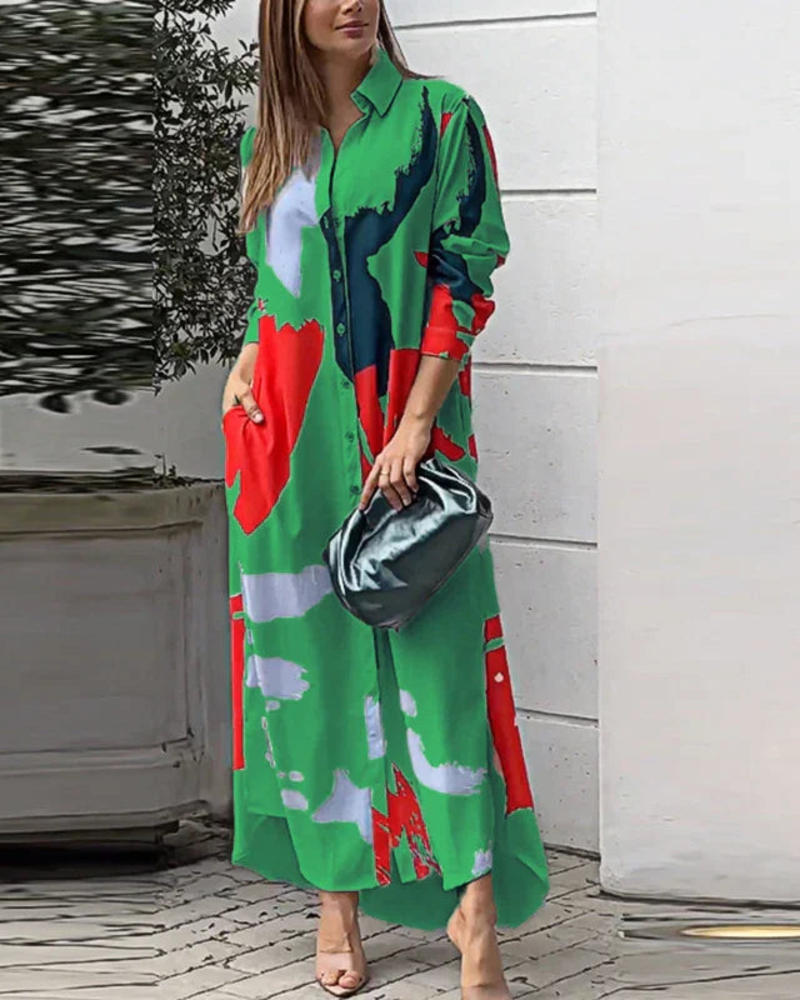 Elora Elegant Women's Dress – Flowing Dress with Pockets, Versatile & Comfortable Style