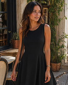 Sophie Women's Dress – Elegant Sleeveless Short A-Line Business Casual Stretch Dress