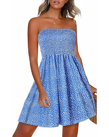 Bria Women's Robe – Off-Shoulder, Floral Print & Flowing A-Line Summer Cut