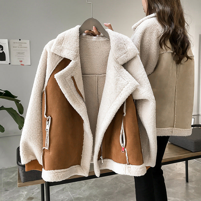 Amélie Laurent | Luxury Faux Shearling Jacket For Women