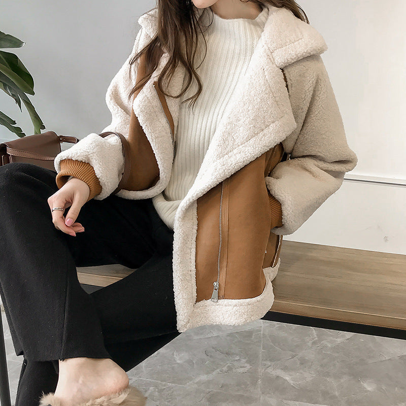 Amélie Laurent | Luxury Faux Shearling Jacket For Women