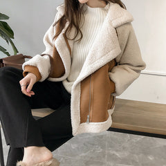 Amélie Laurent | Luxury Faux Shearling Jacket For Women