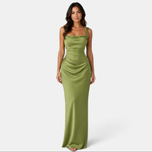 Women's Premium Satin Long Dress – Elegant for Weddings and Events
