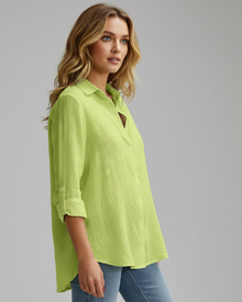 Jecca Women's Buttoned Blouse – Elegant Long Sleeve Shirt, Fitted & Chic Cut
