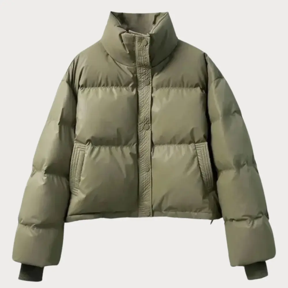 Juliette Moreau | Cropped Puffer Jacket With Luxe Finish For Women