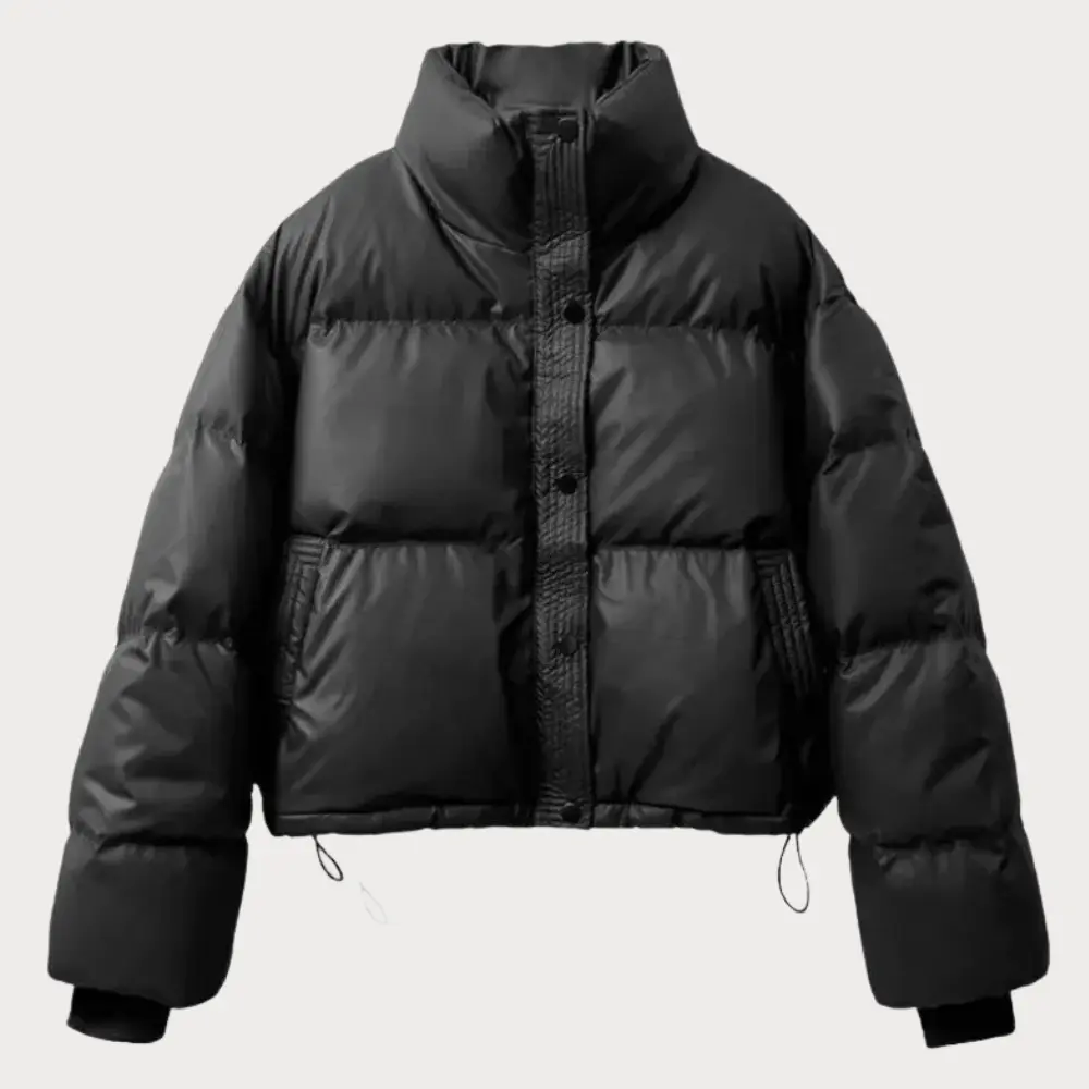 Juliette Moreau | Cropped Puffer Jacket With Luxe Finish For Women