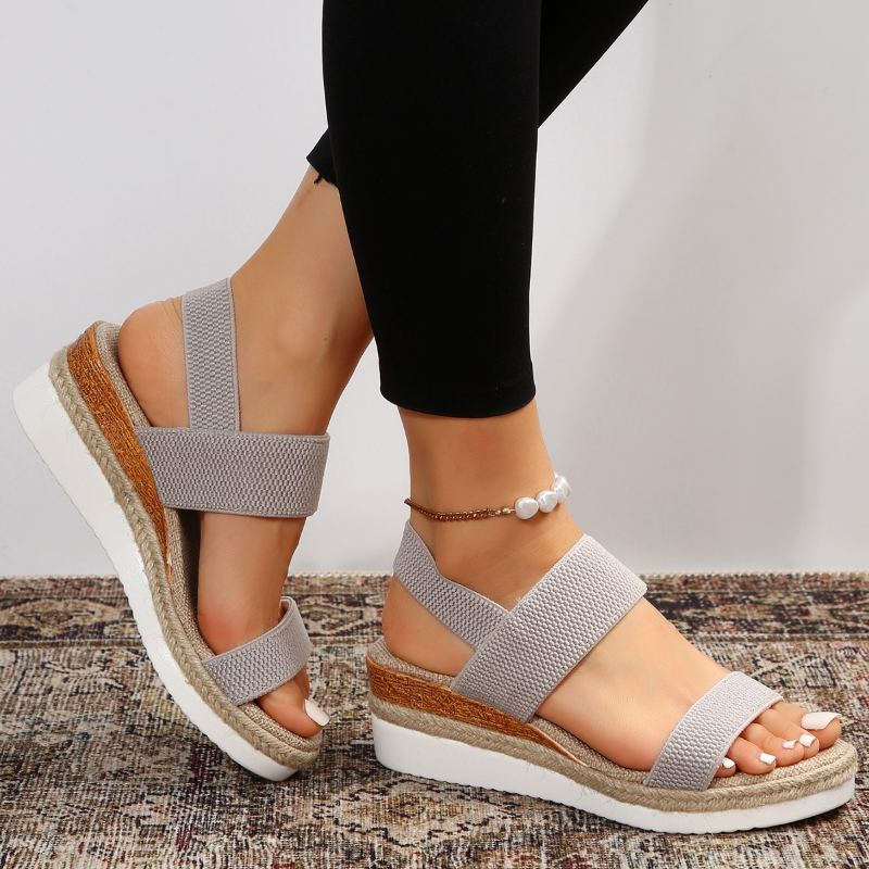Anna Platform Sandals Women – Elastic Straps & Comfortable Summer Sandals with Stylish Look