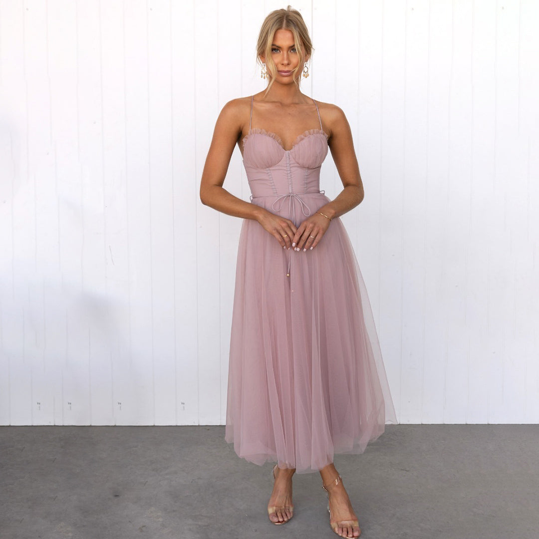 Solana Robe Midi Femme – Elegant Fitted Cut & Breathable Fabric for Events