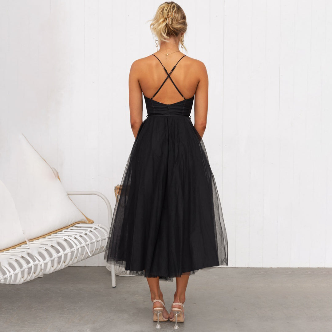 Solana Robe Midi Femme – Elegant Fitted Cut & Breathable Fabric for Events
