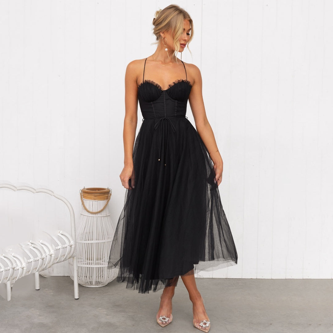 Solana Robe Midi Femme – Elegant Fitted Cut & Breathable Fabric for Events
