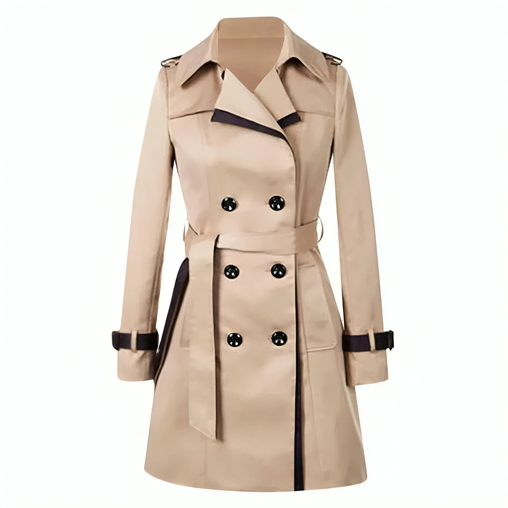 Kaira Trench-Coat Woman – Elegant Long Cut with Adjustable Belt & Button Closure