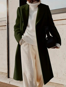 Mariana Manteau Long Femme – Elegant Cashmere Trench with Modern & Timeless Cut