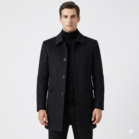 Oliver Beaumont | Classic Wool Overcoat For Men