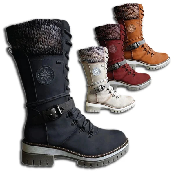 Kylee High Boots Women Winter – Elegant with Warm Insulation, Comfortable Lining & Zipper Closure