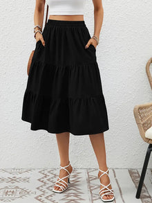 Floral Skirt Women Zia – Flared A-Line Cut with Pockets, Lightweight for Spring & Summer