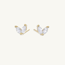 Angel Wings Sapphire Stud Earrings