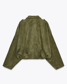 Fabiane Women's Suede Jacket – Oversized Fit & Timeless Premium Elegance