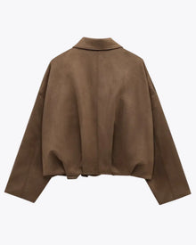Fabiane Women's Suede Jacket – Oversized Fit & Timeless Premium Elegance