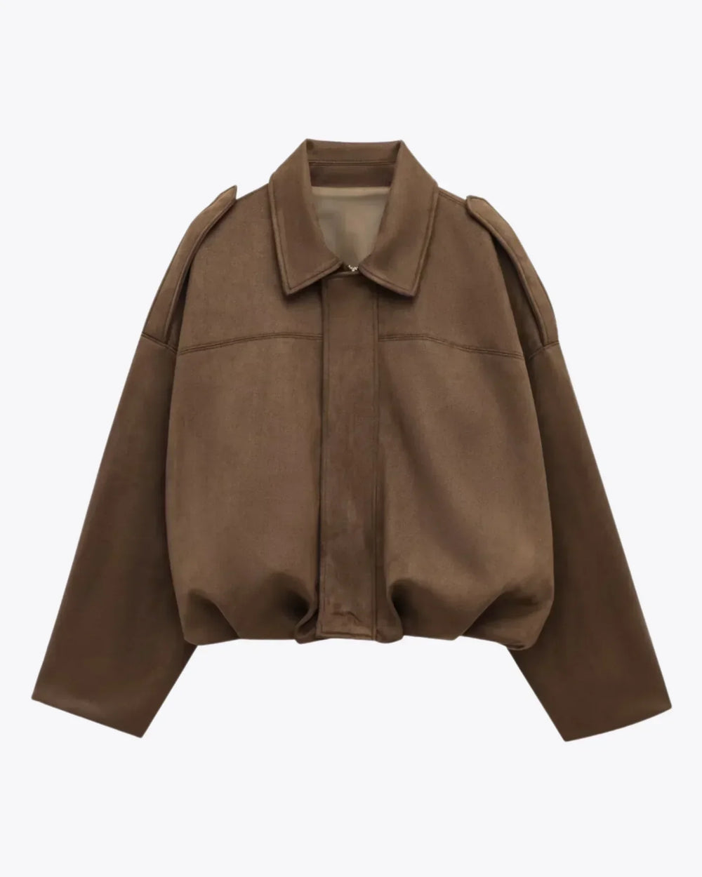 Fabiane Women's Suede Jacket – Oversized Fit & Timeless Premium Elegance
