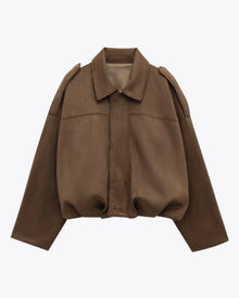 Fabiane Women's Suede Jacket – Oversized Fit & Timeless Premium Elegance