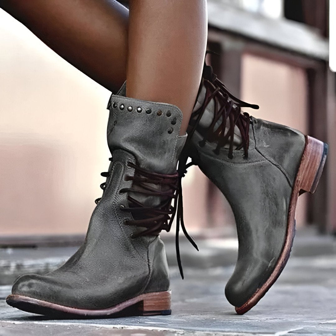 Alessia Women's Ankle Boots – Elegant & Durable Genuine Leather Boots with Chic Style
