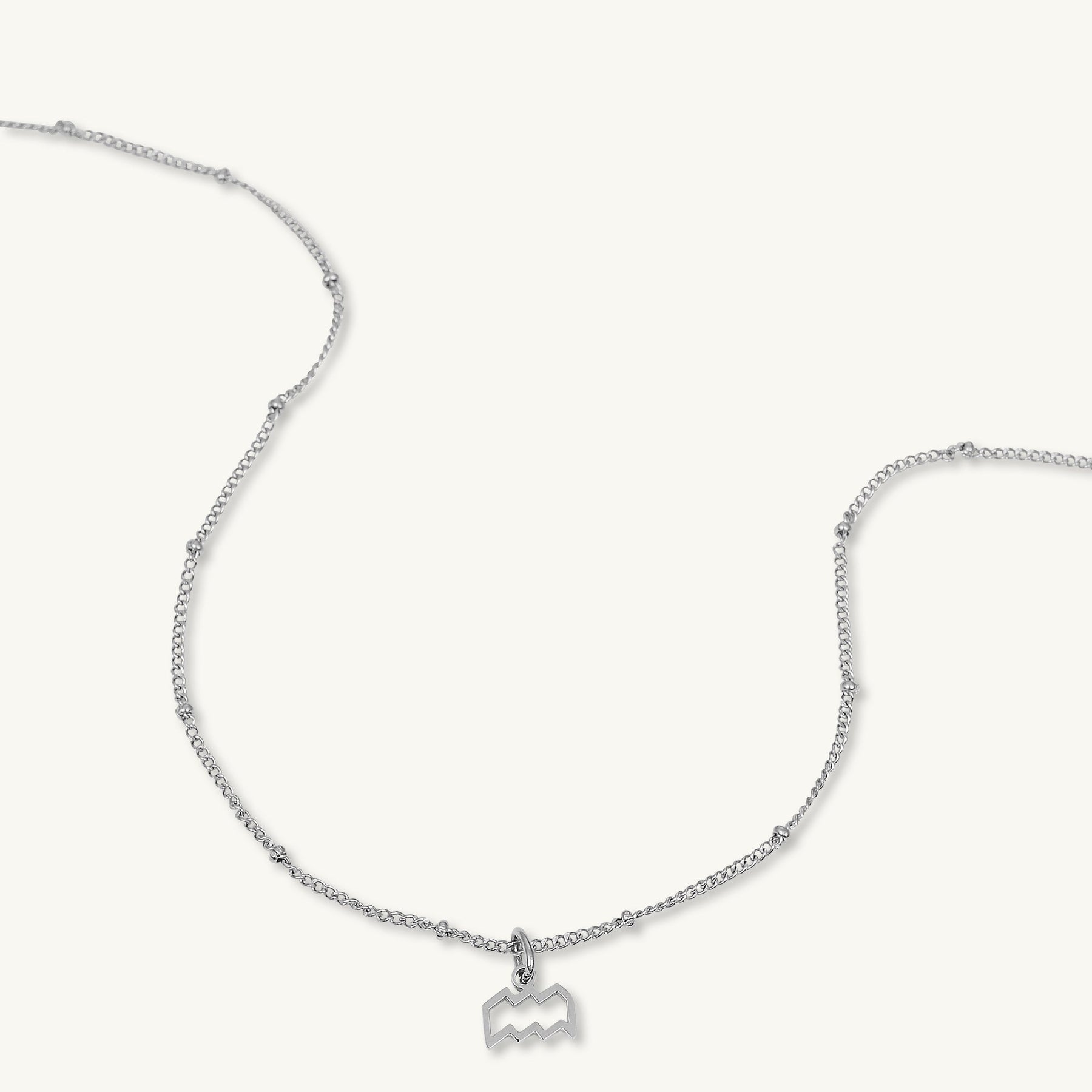 Aquarius Pendant Zodiac Star Sign Necklace