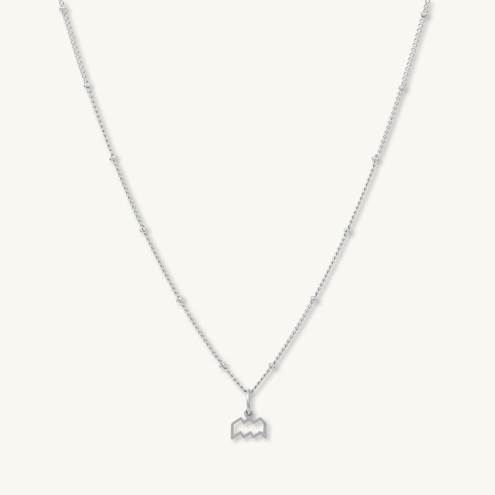 Aquarius Pendant Zodiac Star Sign Necklace