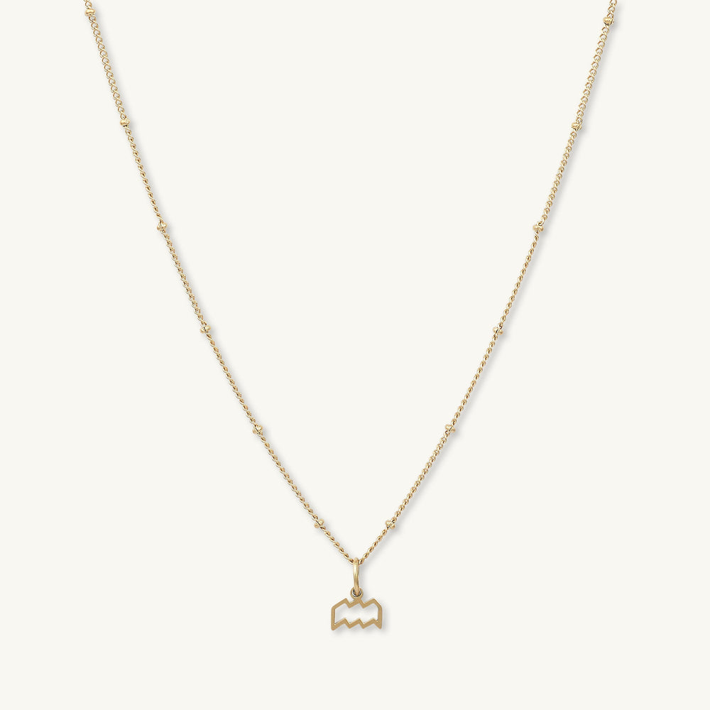 Aquarius Pendant Zodiac Star Sign Necklace
