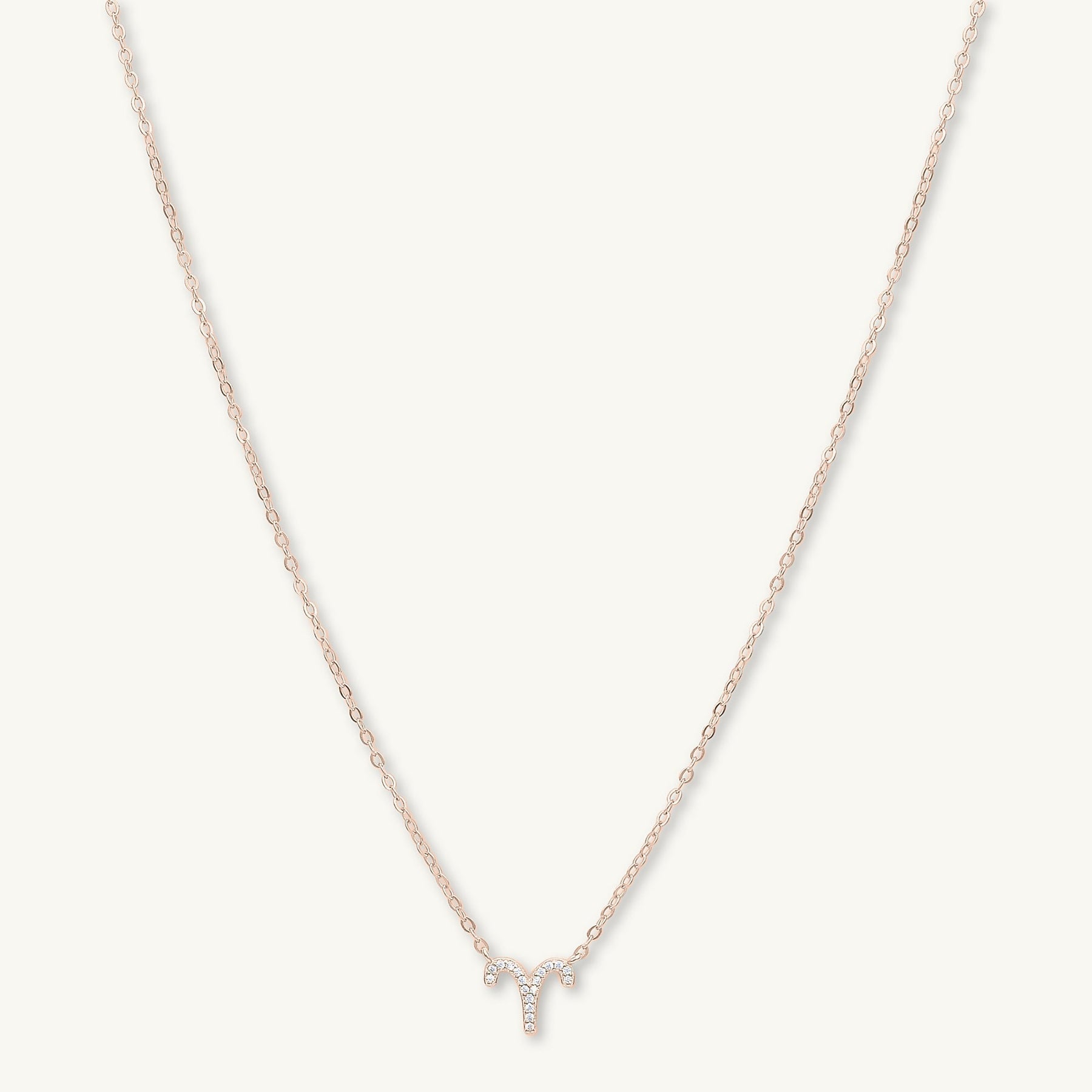 Aries Sapphire Charm Zodiac Star Sign Necklace