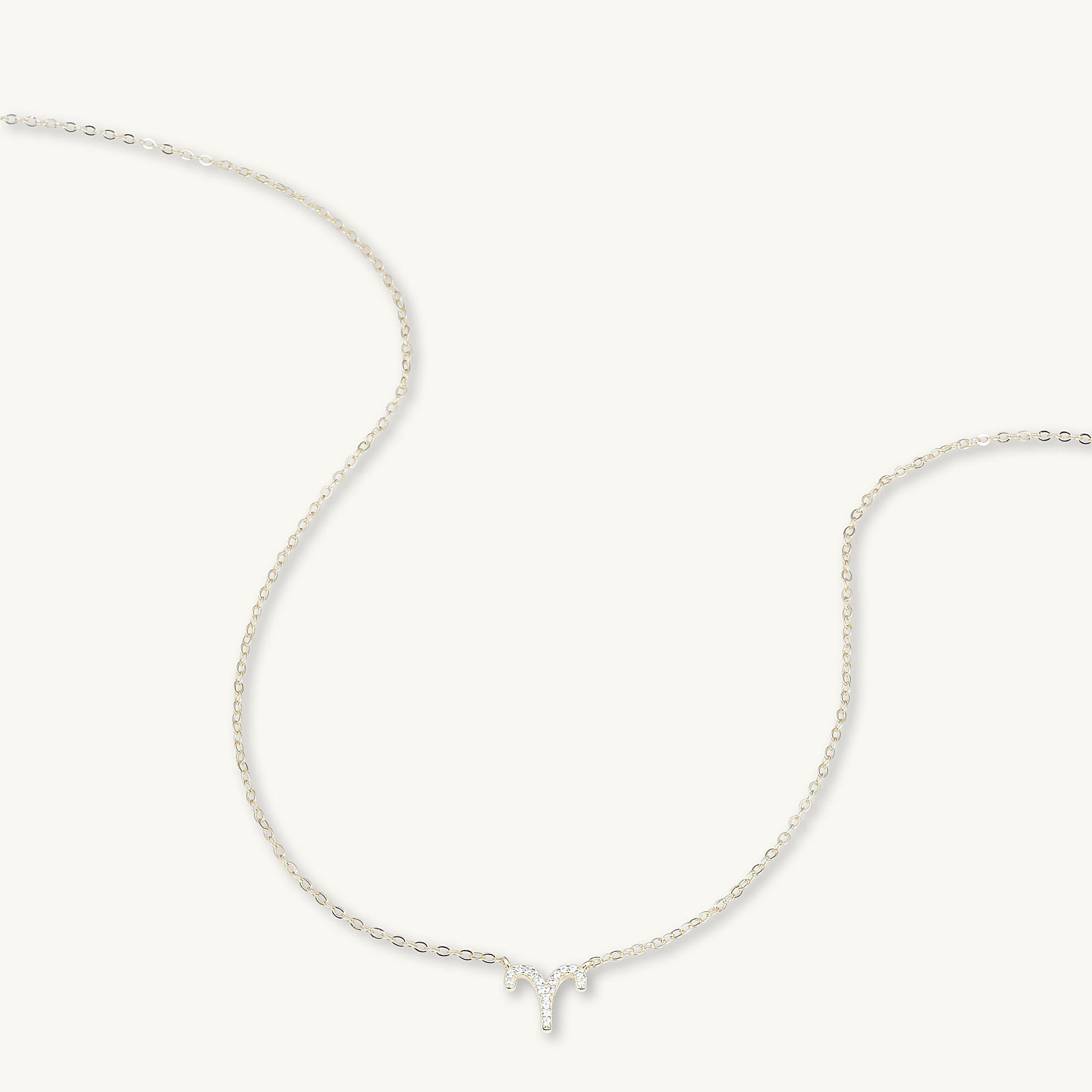 Aries Sapphire Charm Zodiac Star Sign Necklace