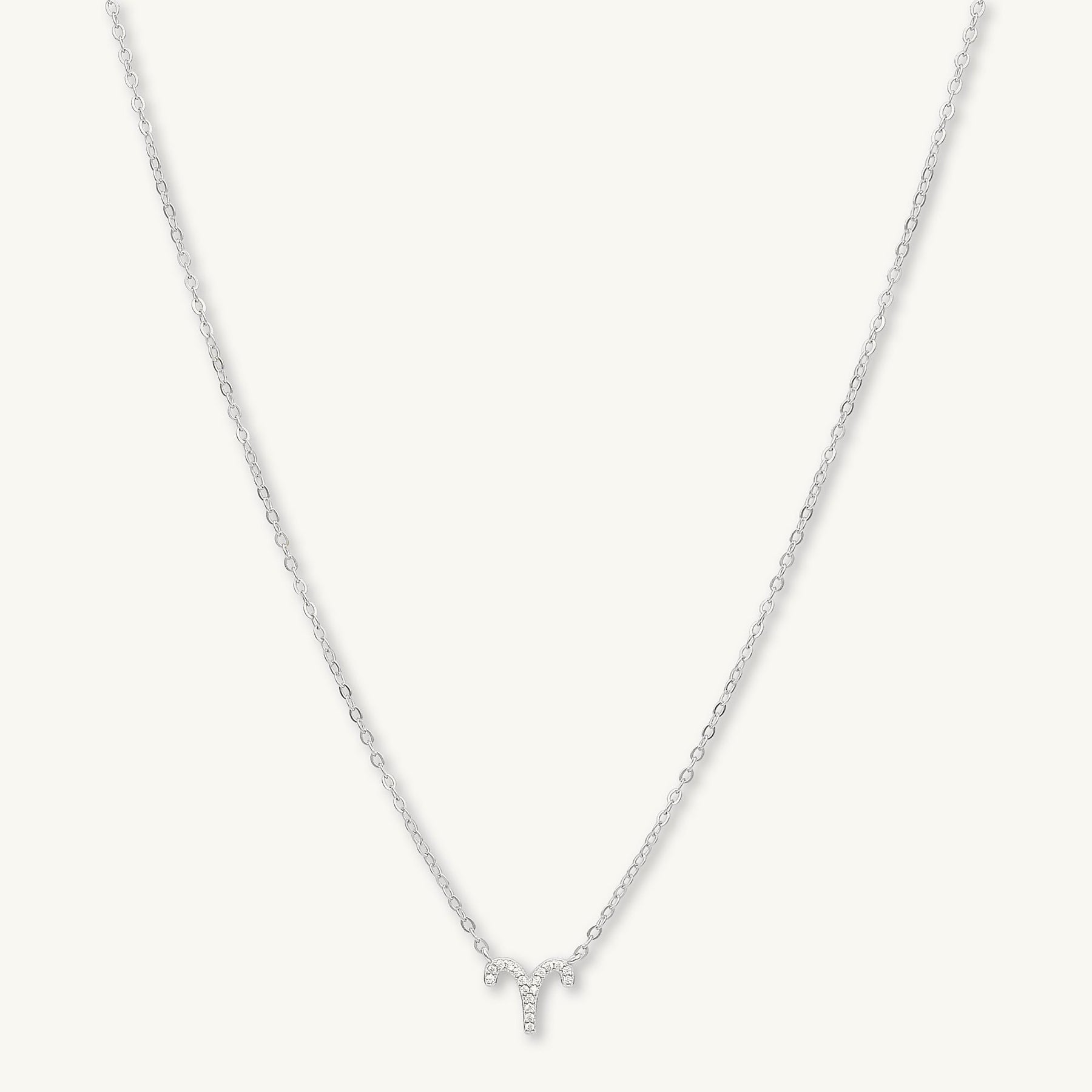 Aries Sapphire Charm Zodiac Star Sign Necklace
