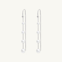Ascending Pearl Threader Earrings