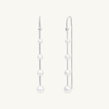 Ascending Pearl Threader Earrings