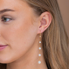 Ascending Pearl Threader Earrings