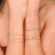 Ria Evil Eye Emerald Solitaire Bracelet
