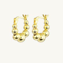 Asymmetric Ball Hoop Earrings