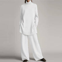 Emora Knit Set Women – Soft Turtleneck & Wide Leg Pants with Relaxed Fit