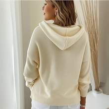 Rosie Knit Hoodie Vest for Women – Warm Straight Cut with Cashmere Look