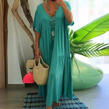 Saylor Long Summer Dress Women – Loose Bohemian Maxi Dress Casual Style for Holidays & Leisure