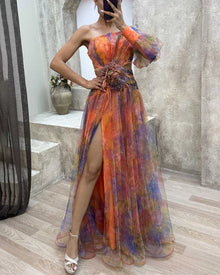 Eunice Long Evening Dress Woman – Elegant Maxi Dress in Lightweight Fabric for Summer