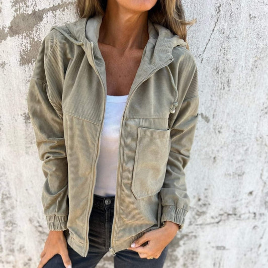 Léa Morel | Corduroy Hooded Jacket For Women